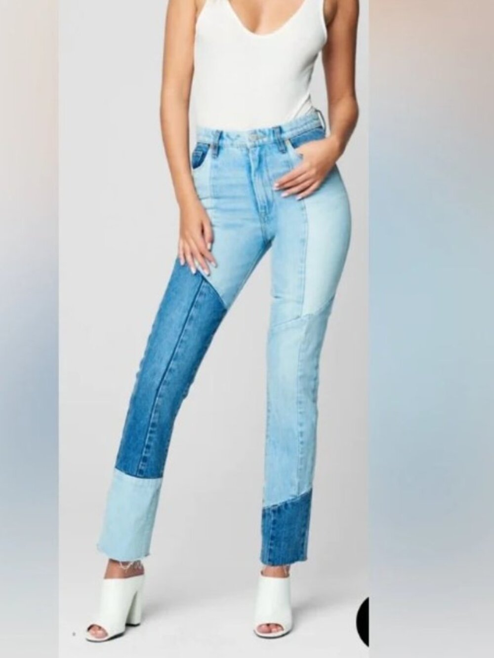 NWT Blank NYC The Lexington Slim Straight in Fare Warning Jeans Sz 32 MSRP $108